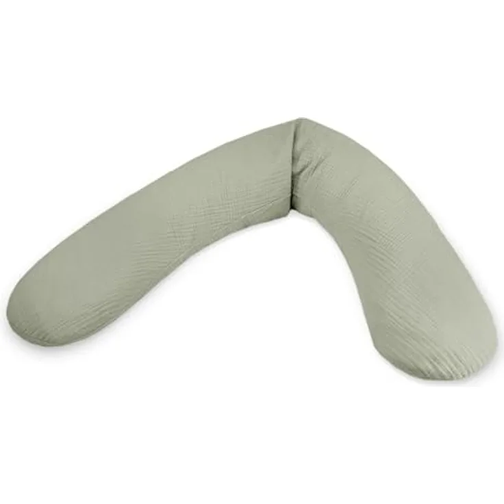 Theraline Stillkissen Das Original, 190 cm, vielseitig einsetzbar, für Schwangerschaft und Stillzeit, pflegeleicht, kuschelweiche Baumwolle, Naturton