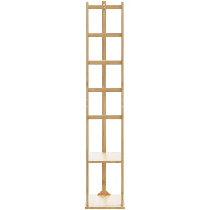 vidaXL Kleiderständer mit Haken und Ablagen 38,5x30x156 cm Bambus 4008918 – Bild 2