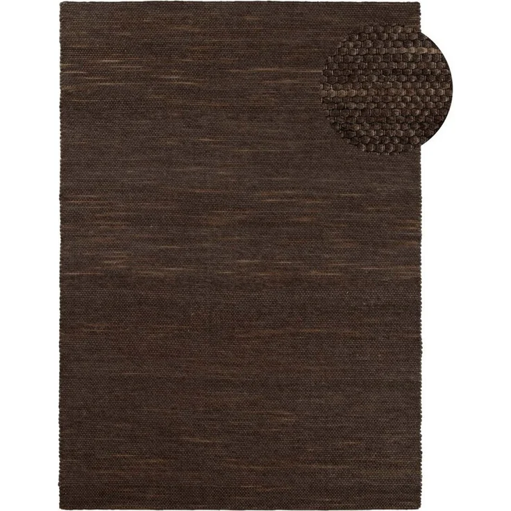 TaraCarpet Wollteppich TaraCarpet Bern Modern fürs Wohnzimmer Schlafzimmer Esszimmer Wolltep, rechteckig, Höhe: 5 mm, Wollteppich braun Wohnzimmer Schlafzimmer Esszimmer Flur ca 160x230 – Bild 2