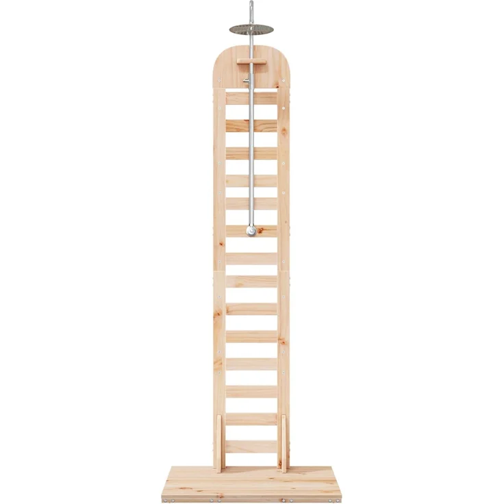 vidaXL Gartendusche 223 cm Massivholz Kiefer und Edelstahl Natur 886328 – Bild 4