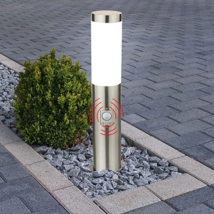 6x LED Wegelampe, Edelstahl, Bewegungsmelder, IP44, H 45cm – Bild 7