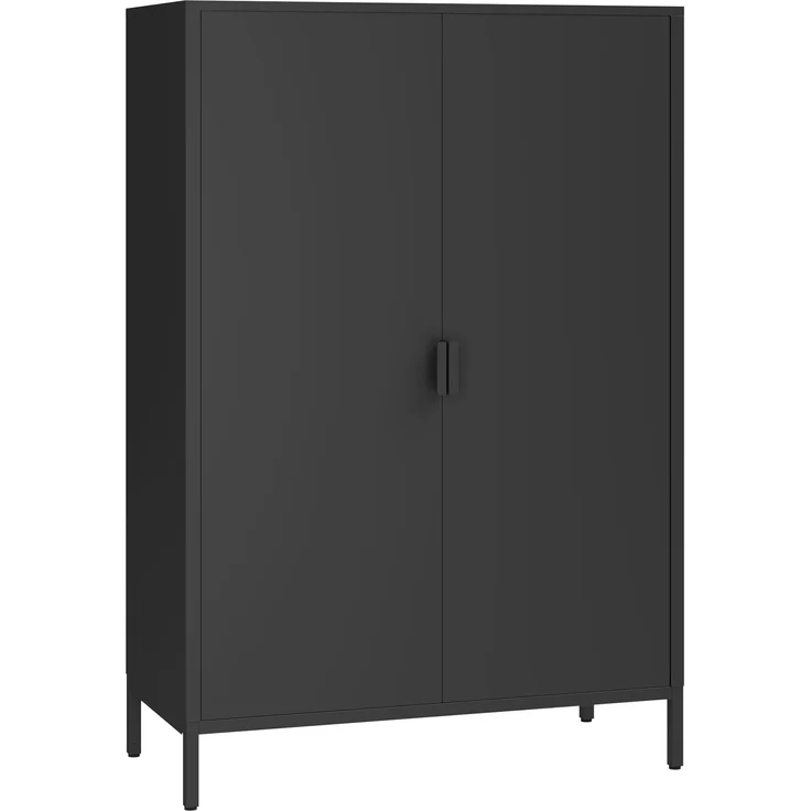 skølm 'Ituri' Kommode, Metall, schwarz, 120x80x38 cm, Highboard mit 3 Fächern – Bild 1