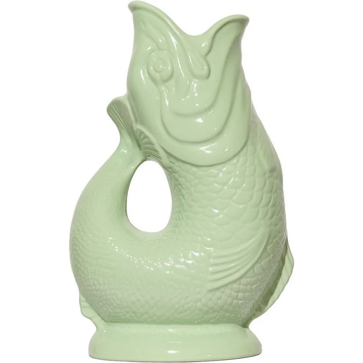 Gluckigluck Wasserkaraffe, (Original Gluggle Jug aus England), mit Gluckergeräusch, handgefertigt, ikonisches Fisch-Design, 1,2 L – Bild 1