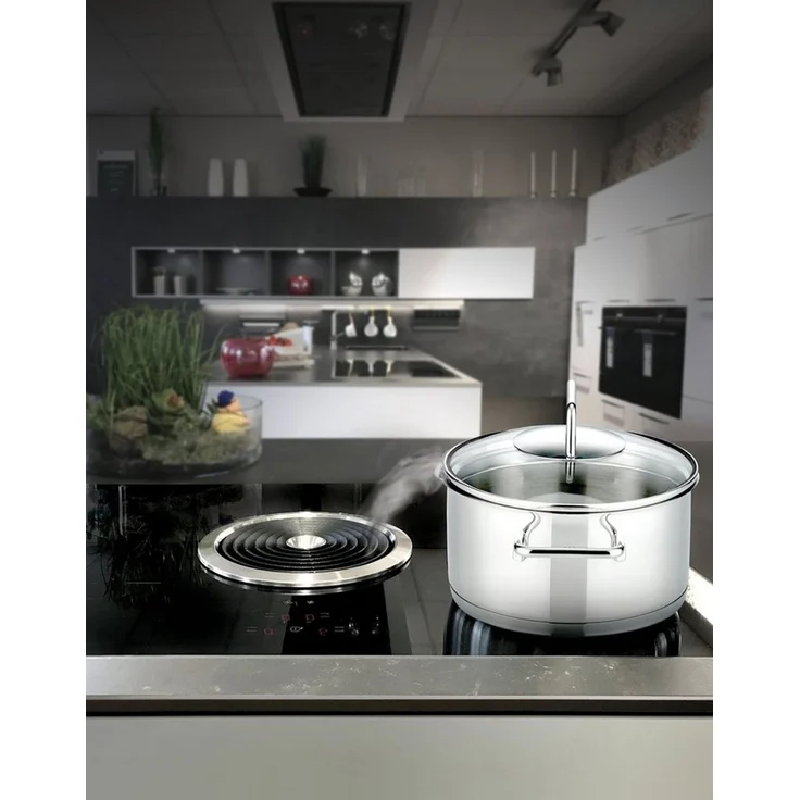 Elo Topf-Set Smart Steam, Edelstahl 18/10 (Set, 7-tlg, je 1 Fleischtopf Ø 16/20/24 cm, 1x Stieltopf Ø 16 cm), Induktion – Bild 3
