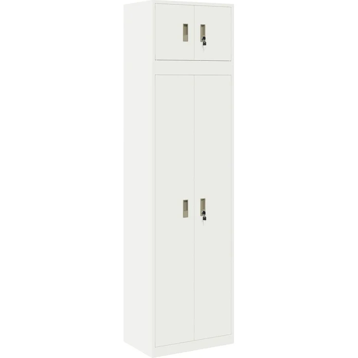 vidaXL Aufbewahrungsschrank 2 stk. Weiß 60 x 40 x 220 cm Stahl 3438710 – Bild 2