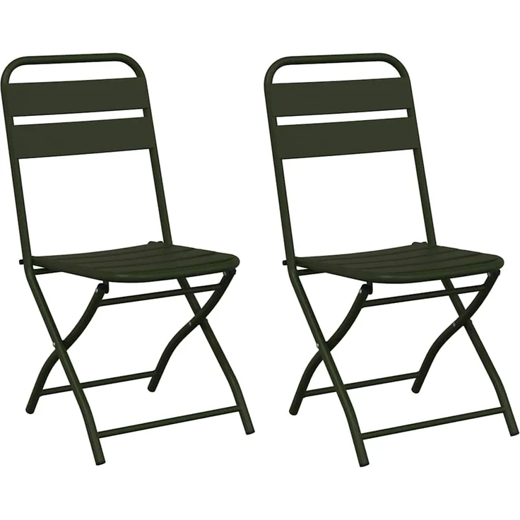 vidaXL Gartenklappstuhl 2 pcs Grün 42 x 52 x 82 cm 42002937 – Bild 1