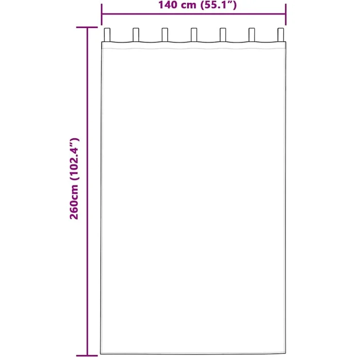 vidaXL Samtvorhänge 2 stk. Braun 260 x 140 cm Samt 4107732 – Bild 8