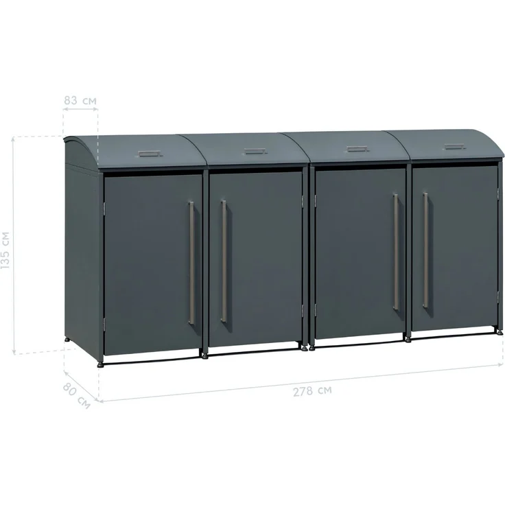 Westmann Metall Mülltonnenbox Moderna 4 | 4x240 L – Bild 5