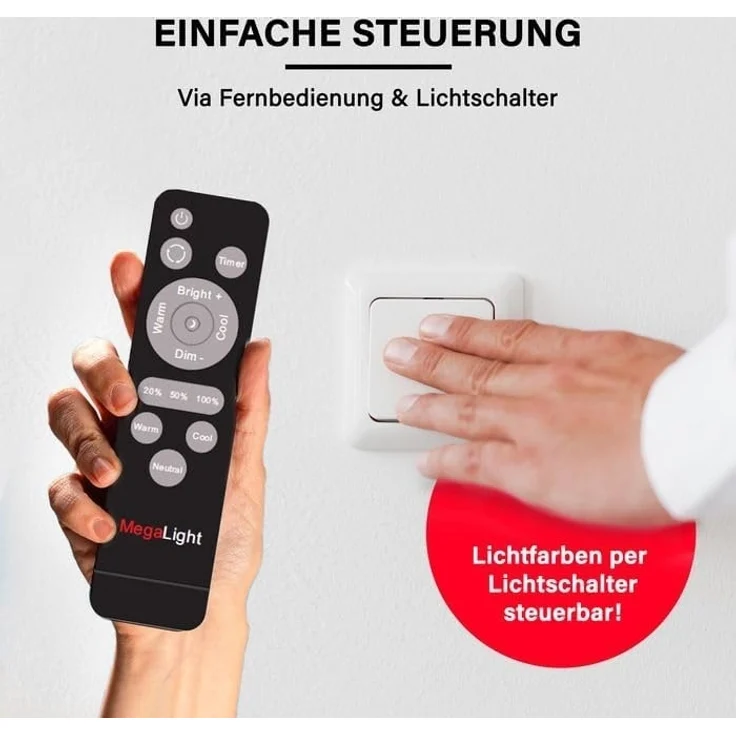Megalight LED Deckenleuchte Shining Venus 30W, 3000lm, Ø41cm – Bild 6