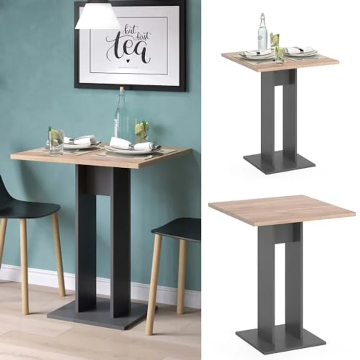 Esstisch Repose Anthrazit 65 x 65 cm Vicco – Bild 5