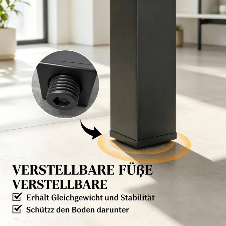 Gartentisch 160/80x80x75 cm ausziehbar – Aluminium in Schwarz mit Holz-Effekt – Bild 4