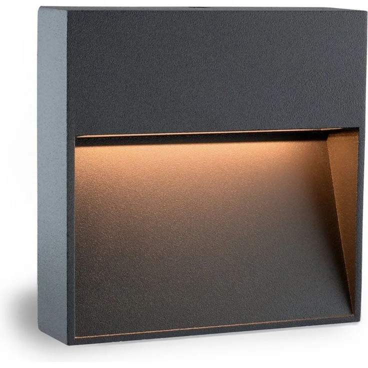 SSC-LUXon LED Aufbaustrahler LED Wand Treppenstufenbeleuchtung KEILA anthrazit fuer Innen Aussen, Warmweiß