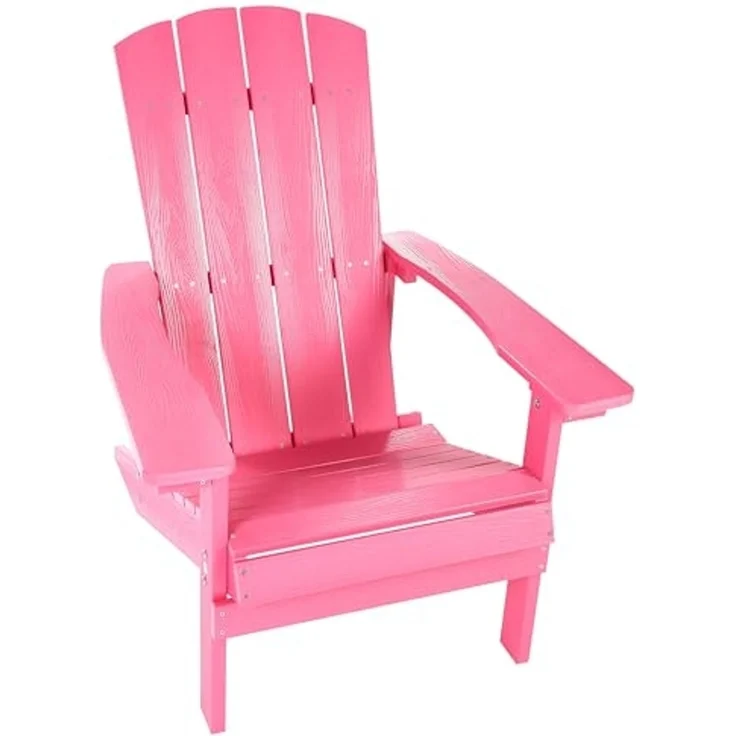 ADIRONDACK Gartenstuhl Rosa, wetterfestes Kunstholz, Retro-Design, 88x75x88 cm – Bild 6