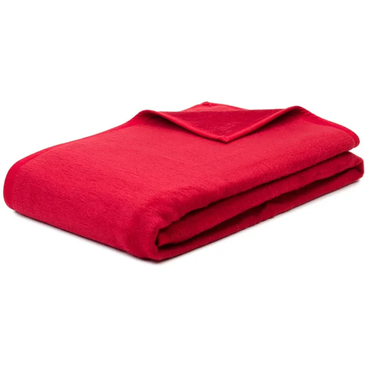 Ambiente Trendlife Baumwoll-Acryl-Decke Arizona uni Einfassband 150x200 cm rot