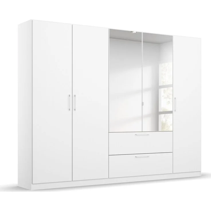 OTTO home Drehtürenschrank Kleiderschrank Schrank Garderobe Wäscheschrank CHALLENGER (Breiten 181/226 cm, Höhen 197/210 cm) mit Spiegeltüren und geräumigen Schubladen MADE IN GERMANY – Bild 5