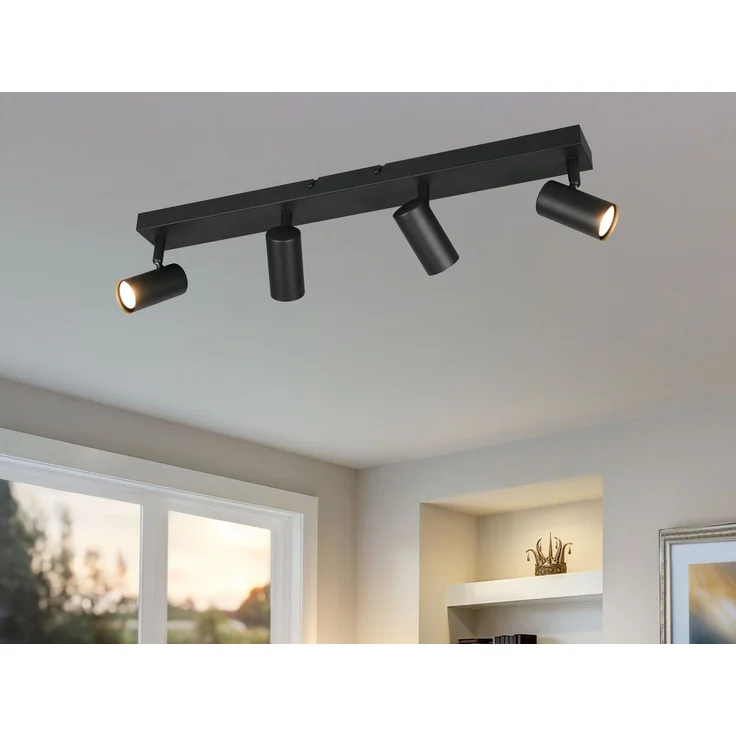 Deckenstrahler TARYN Schwarz 4-flammig, Breite 56cm – Bild 1