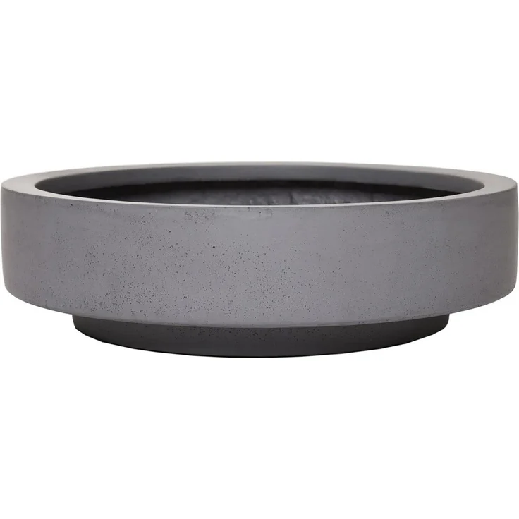 VIVANNO Pflanzschale Fiberglas ESCADA LOW Schale - Betongrau Matt (1 St), 45 x 45 x 12 cm – Bild 5