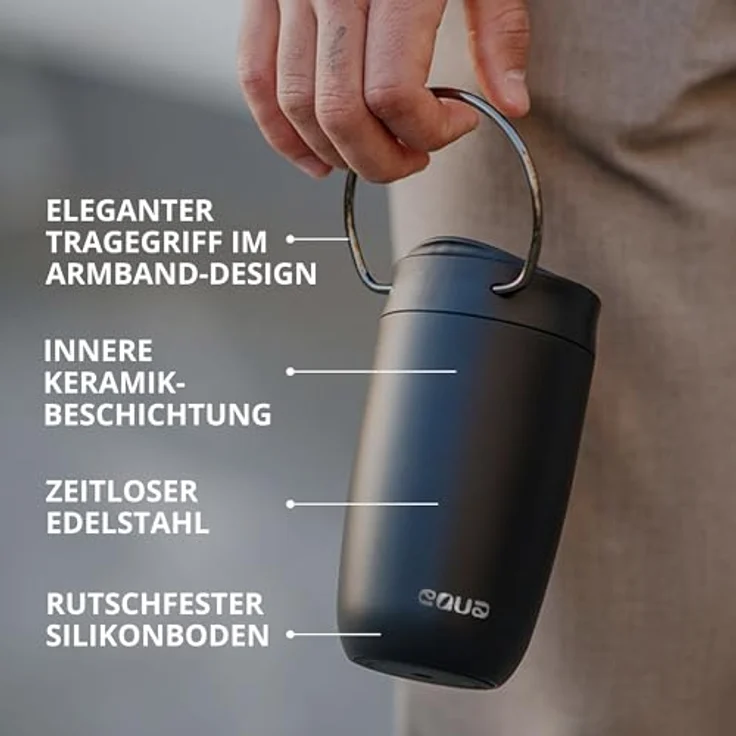Equa Cup Trinkbecher 300 ml Schwarz – Bild 4