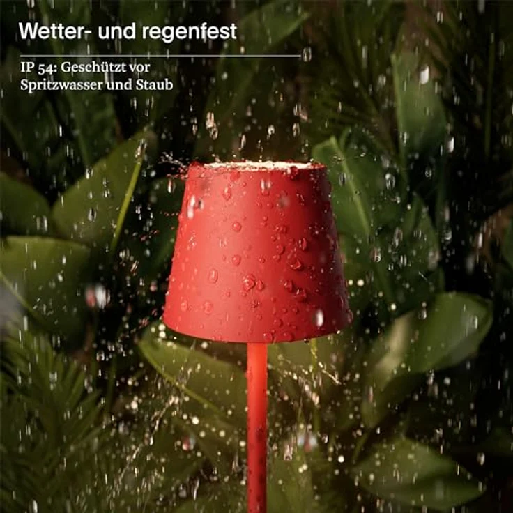 SIGOR Nuindie pocket Akku-Tischleuchte, dimmbar, 1,4W, Flex-Mood, feuerrot, 2200K/2700K, IP54, USB-C, 21cm – Bild 6