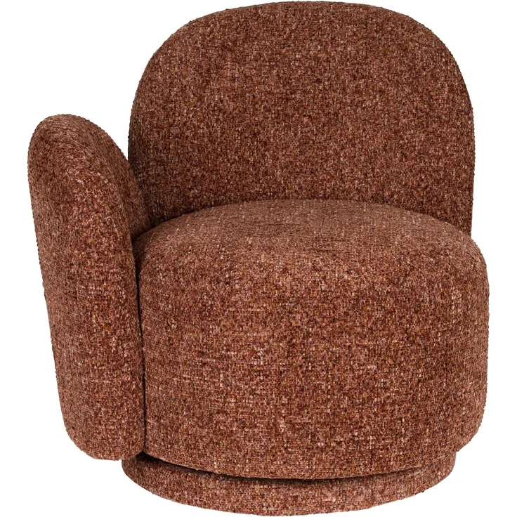 DutchBone Loungesessel Rose in Bordeaux-Rot, drehbar und gemütlich 76x74x76 cm – Bild 6