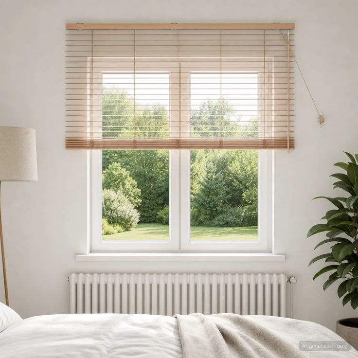 vidaXL Venezianische Jalousie Eichenoptik 125 x 130 cm 35 mm 42015321 – Bild 1