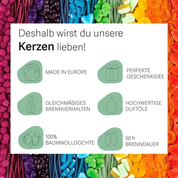 Duftkerze Haribo Coconut Lime - 300g – Bild 3