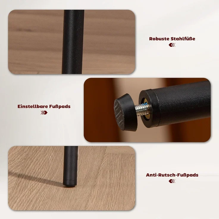 HOMCOM Esszimmerstuhl mit Armlehne, Rückenlehne, gepolsterte Sitzfäche, Stahlbeinen (Küchenstuhl, 1 St), bis 120 kg belastbar, für Küche, Esszimmer, Wohnzimmer, Grau – Bild 6