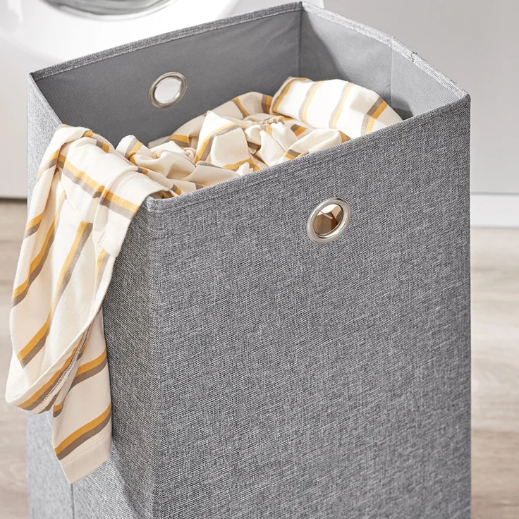 SoBuy BZR217-WN Wäscheschrank, Spanplatte, Melamin, Weiß, 100 x 90 x 60 cm – Bild 10