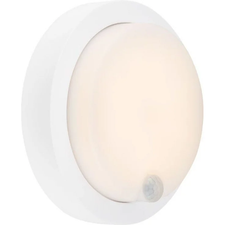 BRILONER – Außenlampe mit Bewegungsmelder, Wandlampe mit Akku, Wandleuchte ohne Stromanschluss, Aussenlampe Wand, Akku Lampe, Warmweißes Licht, Weiß, 170x55 mm (DxH) – Bild 1