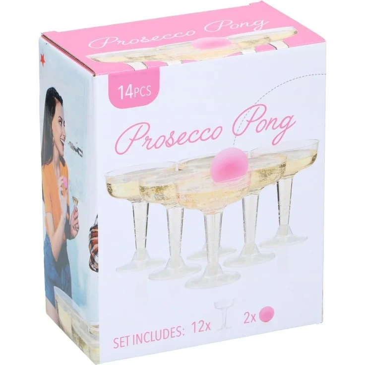 EDCO Spiel Prosseco Pong PONG - Büro & Garten & Esszimmer & Wohnzimmer & Küche Gläser in Transparent – Bild 4