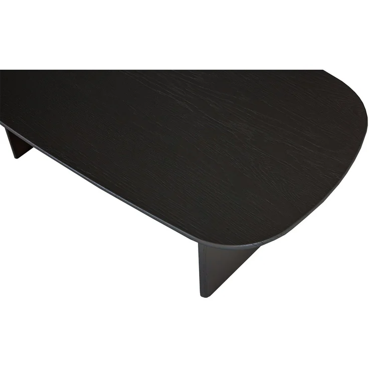 Couchtisch Tablo Eiche FSC, organisches Design, modern, schwarz, 110 x 60 cm, robust – Bild 5
