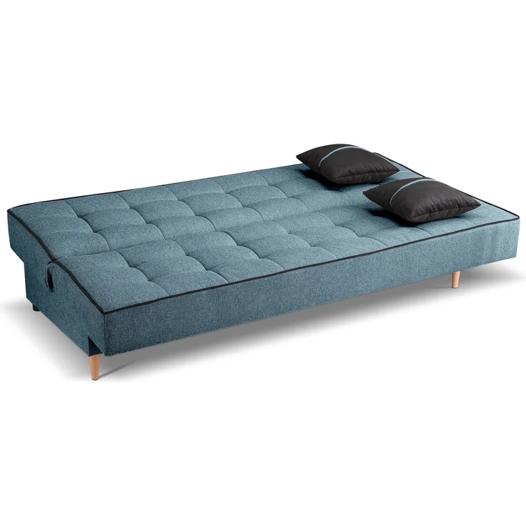 Schlafsofa (B/H/T: 199x91x91 cm) in Blau – Bild 4