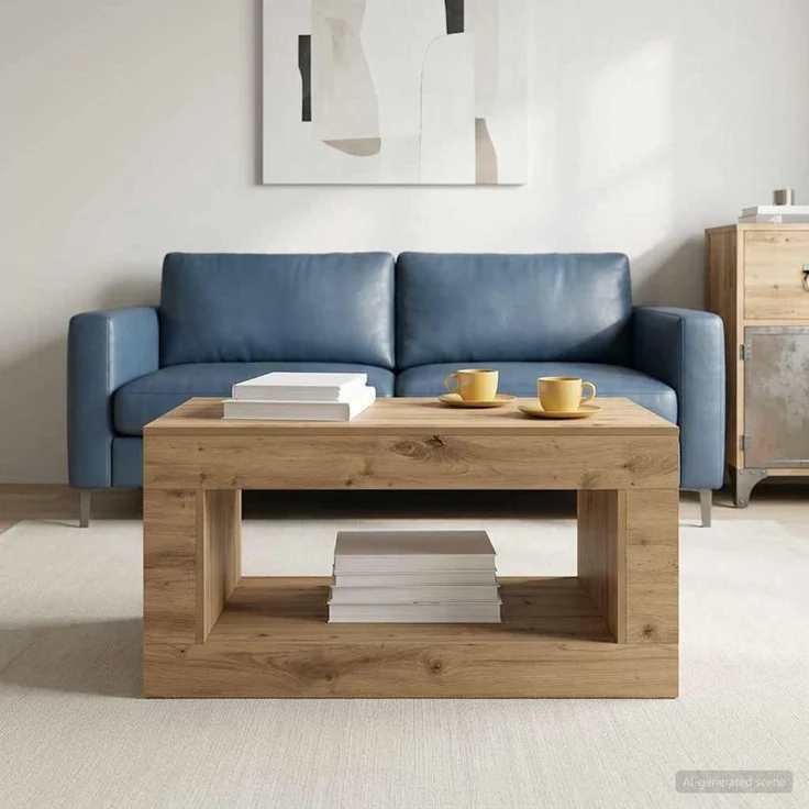 vidaXL Couchtisch Artisan-Eiche 99.5 x 50 x 50 cm Holzwerkstoff 899910 – Bild 4