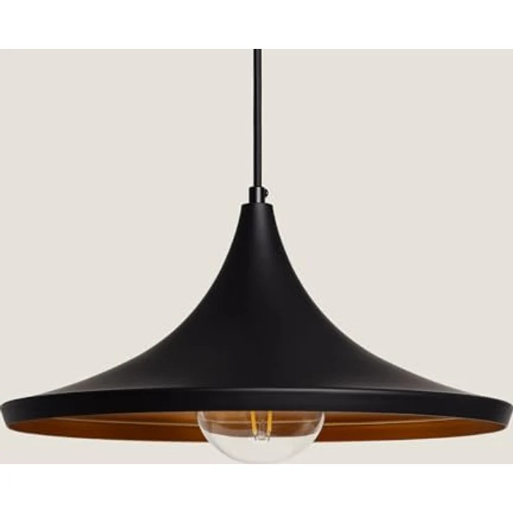 LEDKIA LIGHTING Presley Hängeleuchte, Japanisches Design mit verstellbarem Kabel, E27 Fassung, Schwarz, Aluminium für Wohnzimmer, Küche, Schlafzimmer – Bild 4