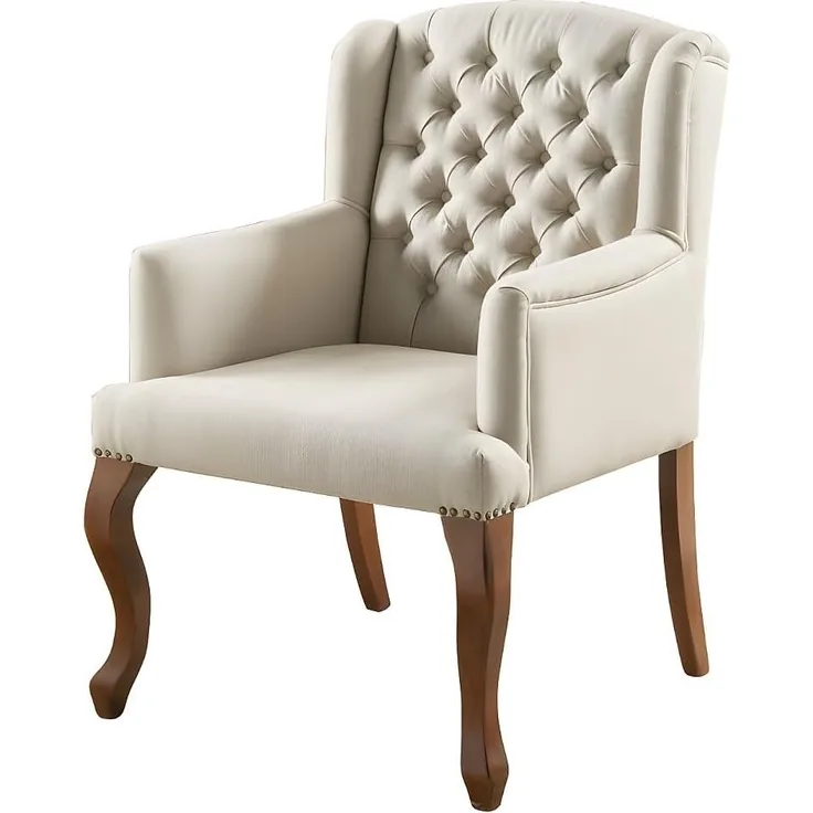 Vente-unique - Ohrensessel - Stoff - Beige - PARUNA