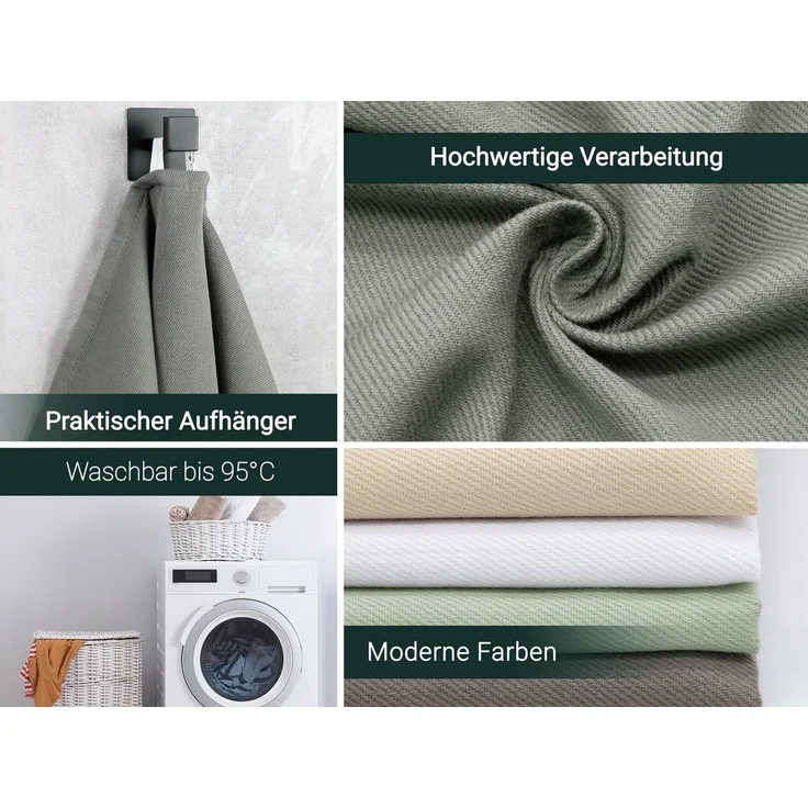 ZOLLNER Geschirrtuch, (Spar-Set, 5-tlg), 50 x 70 cm, 100% Baumwolle, vom Hotelwäschespezialisten – Bild 2