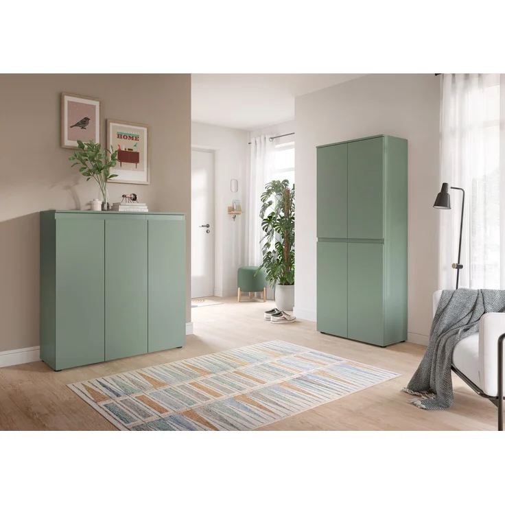 Universalschrank (B/H/T: 190x175x37 cm) in Smoke Green Nachbildung – Bild 5