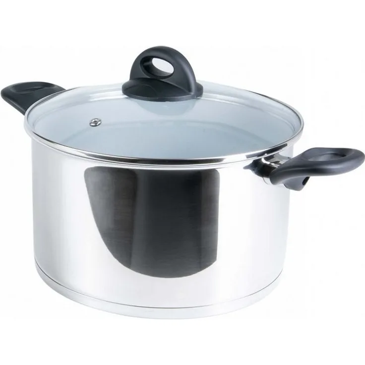 Genius Kochtopf Cerafit Steel Topf 24 cm Edelstahl, Aluminium (1 Topf 1 Deckel)