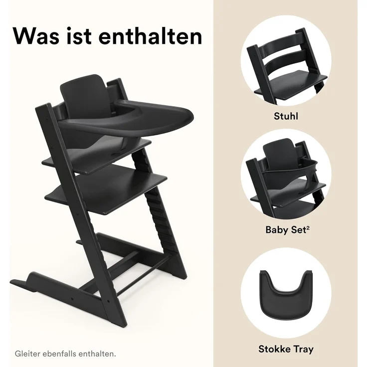 Stokke Hochstuhl Tripp Trapp Hochstuhl mit Baby set und Stokke Tray, für Kinder im Alter von 6-36 Monaten – Bild 8