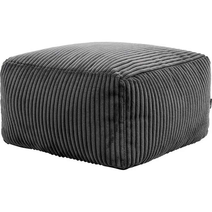 Icon Sitzpuff „Theo“, Cord, Fußhocker für das Wohnzimmer, Schlafzimmer, Hocker, Sitzsäcke, Sitzkissen