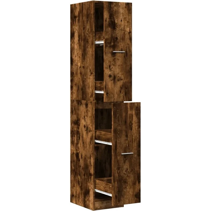 vidaXL Apothekerschrank Räuchereiche 30x41x174,5 cm Holzwerkstoff 3309631 – Bild 1