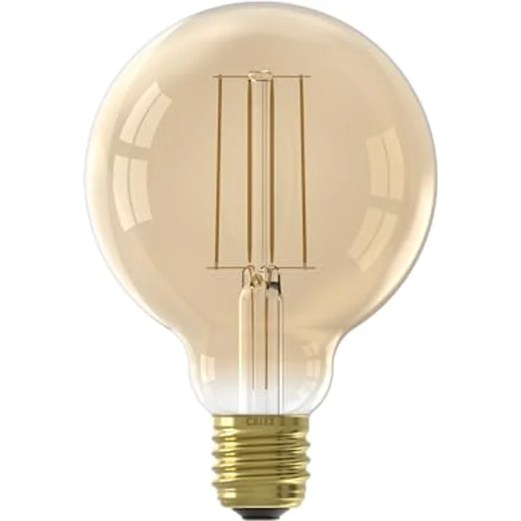 CALEX LED Lampe E27 G95, Filament, Vintage Gold, dimmbar, 2100K Warmweiß Licht, 470 Lumen – Bild 2