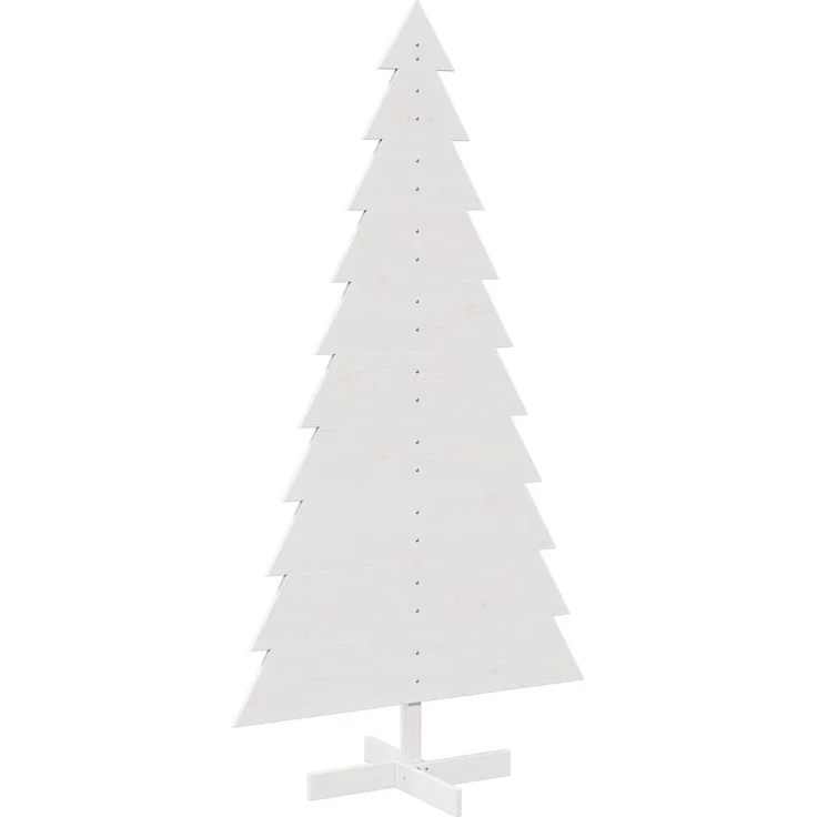 vidaXL Weihnachtsbaum zum Schmücken Weiß 180 cm Massivholz Kiefer 858196 – Bild 1