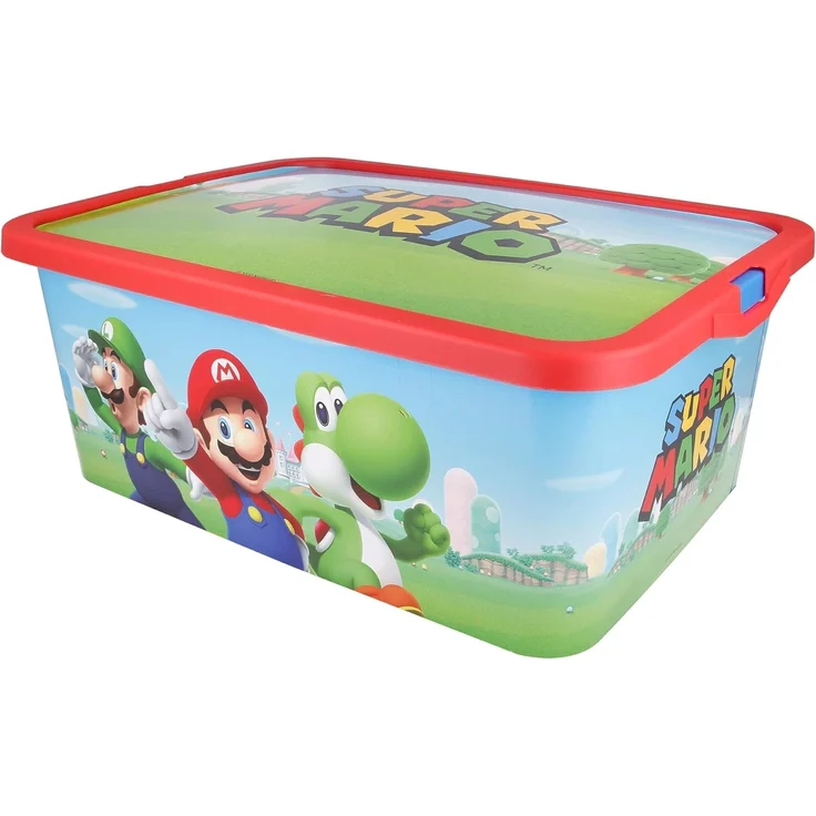 Super Mario Aufbewahrungsbox Super Mario Kunststoff Aufbewahrungsbox 13 L – Bild 1