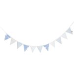 roba Wimpelkette 'Kleine Wolke' blau - 12 Wimpel (2 m) - Länge der Kette 3 m - Weiß/Blau