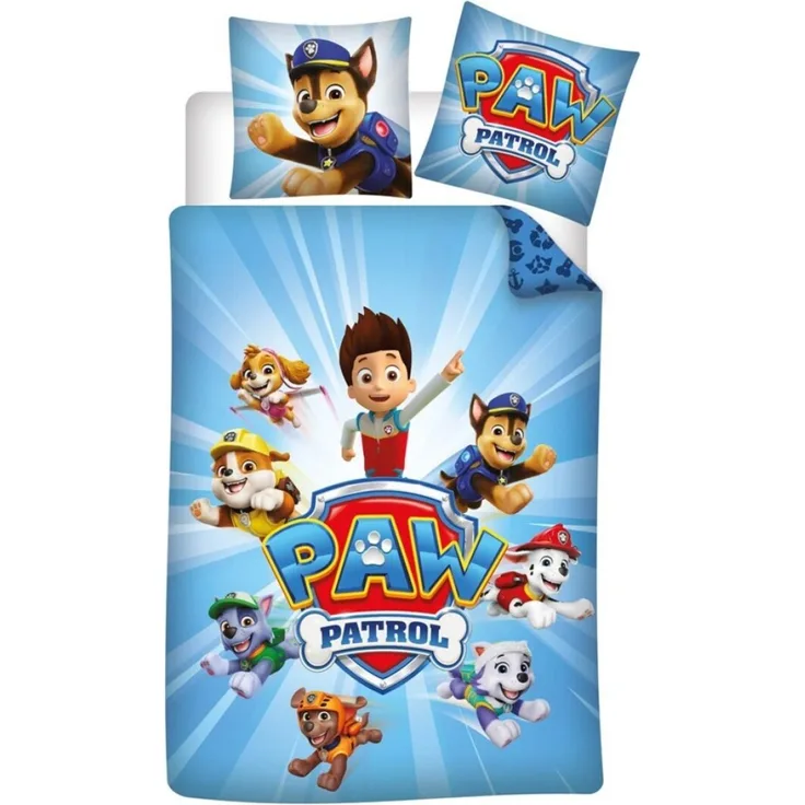 Paw Patrol Bettwäsche 140x200 cm + Kissenbezug 65x65 cm Baumwolle