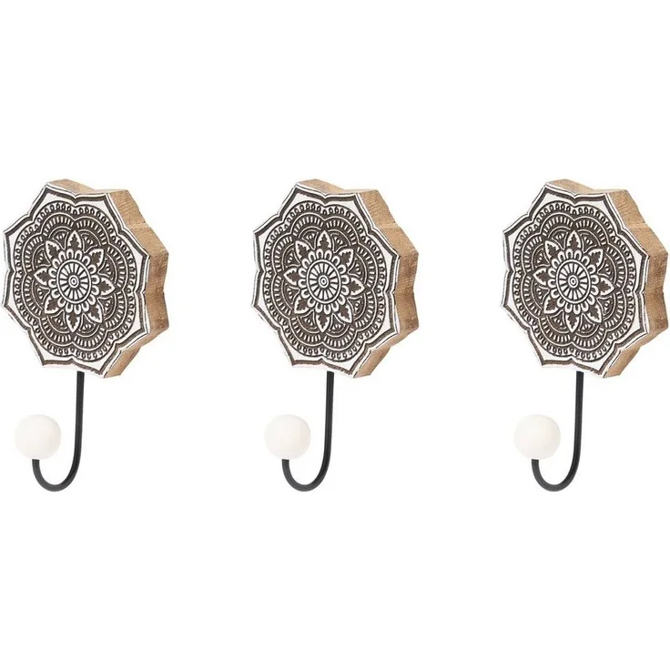 Marrakesch Orient & Mediterran Interior Wandhaken 3er Set Orientalischer Wandhaken Haken Hares -1-, Handarbeit