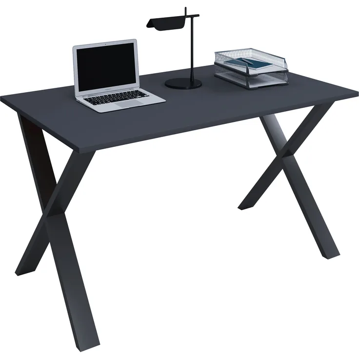 VCM Schreibtisch Lona 919620 Schwarz / Anthrazit H. 76 x B. 140 x T. 50 cm