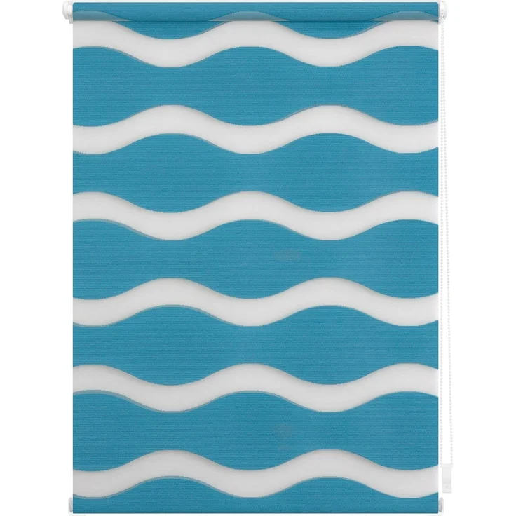 Lichtblick Sonnenschutzsysteme GmbH Doppelrollo Stockholm 70 cm x 150 cm (BxL) Petrol Duo Rollo in extravagantem Stil; Klemm- und schraubbar; Lichtdurchlässig und blickdicht – Bild 1