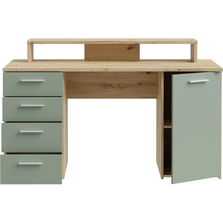 Schreibtisch 'Net' in Artisan Eiche und Salbei - 145 x 90,7 x 60 cm – Bild 5